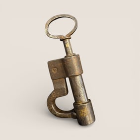 Antique Working Cast Iron P Or Smokehouse Lock