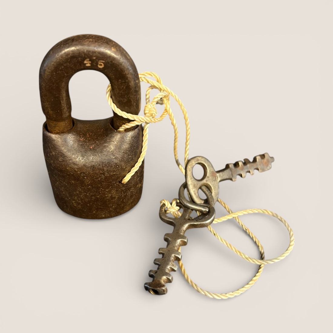 Antique Cast Iron Scandinavian Jail Lock (1 of 1)