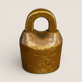 Antique Brass Scandinavian Jail Lock