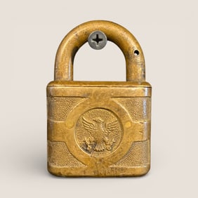 Brass Padlock With Eagle Emblem On Sides
