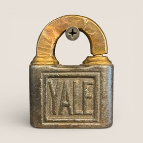 Antique Brass & Iron Yale Padlock