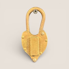 Heart Shaped Antique Brass Padlock