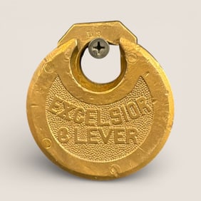Excelsior 6 Lever Brass padlock