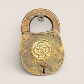 Antique " Yale & Towne "  Brass Padlock