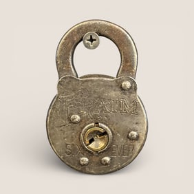 " Fraim Six Lever " Antique Padlock