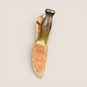 Vintage Western West-Cut Knife In Sheath