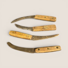 4 Antique Curved Blade  Knives