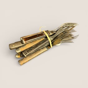 13 Antique 3 & 4 Prong Forks