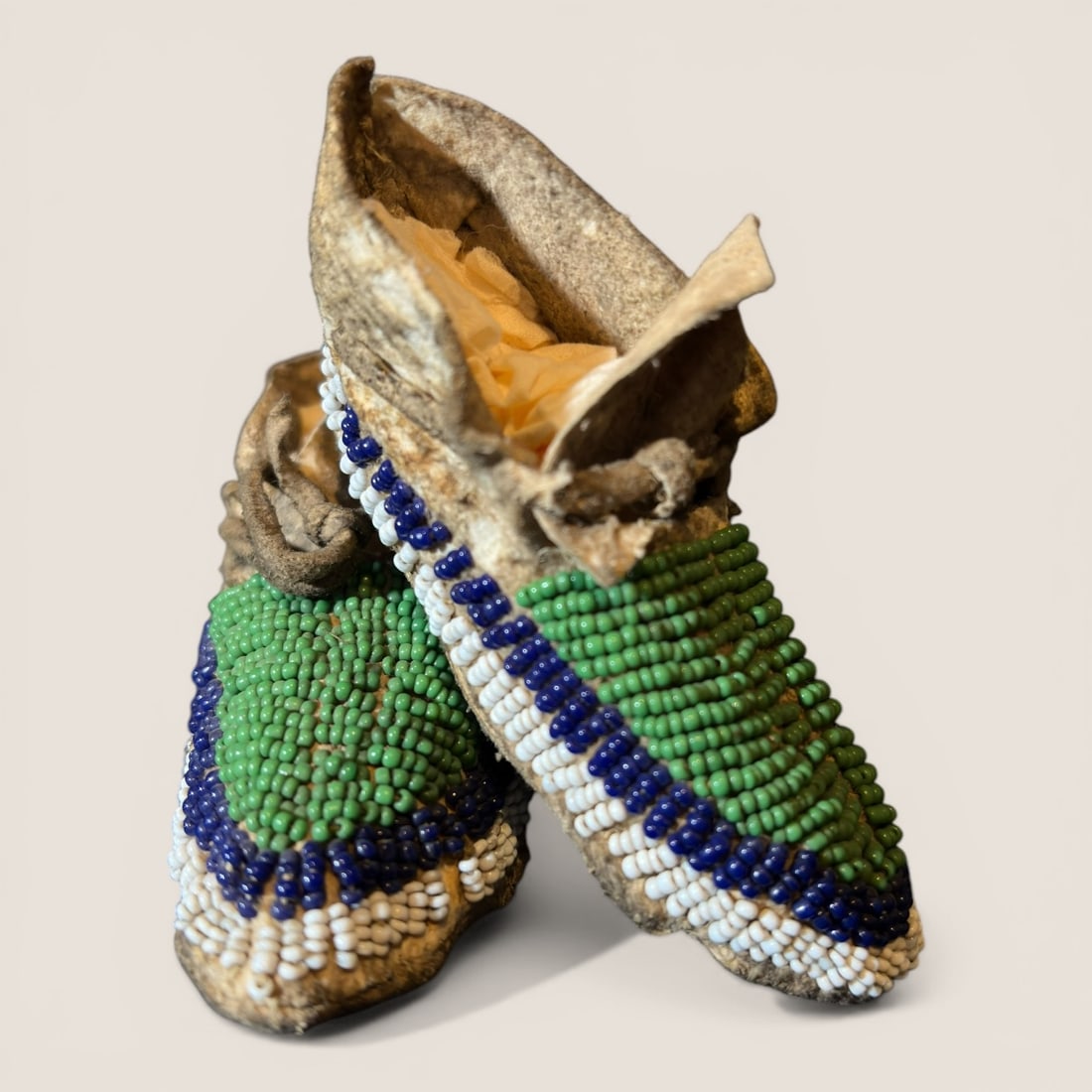 Mid 19th C Baby's Moccasins: Description coming soon.