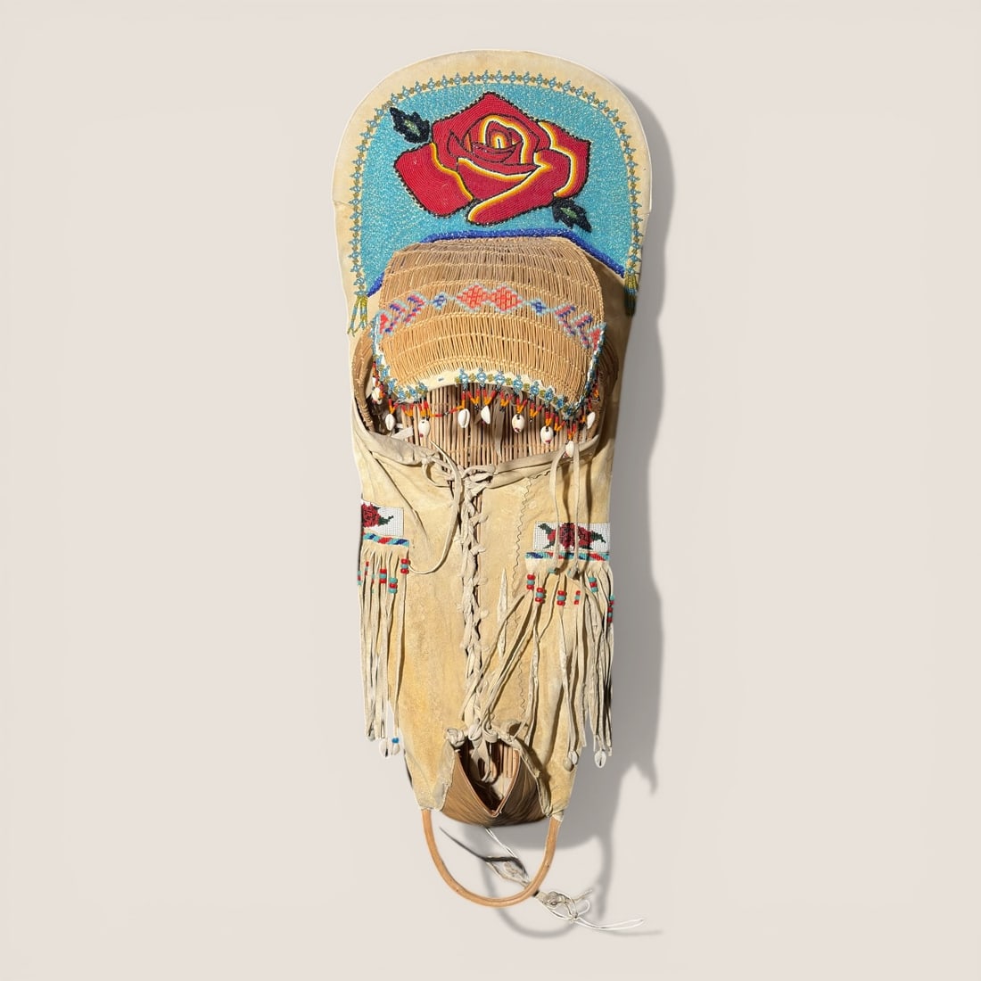 20th C Large Beaded Cradleboard (1 of 3)