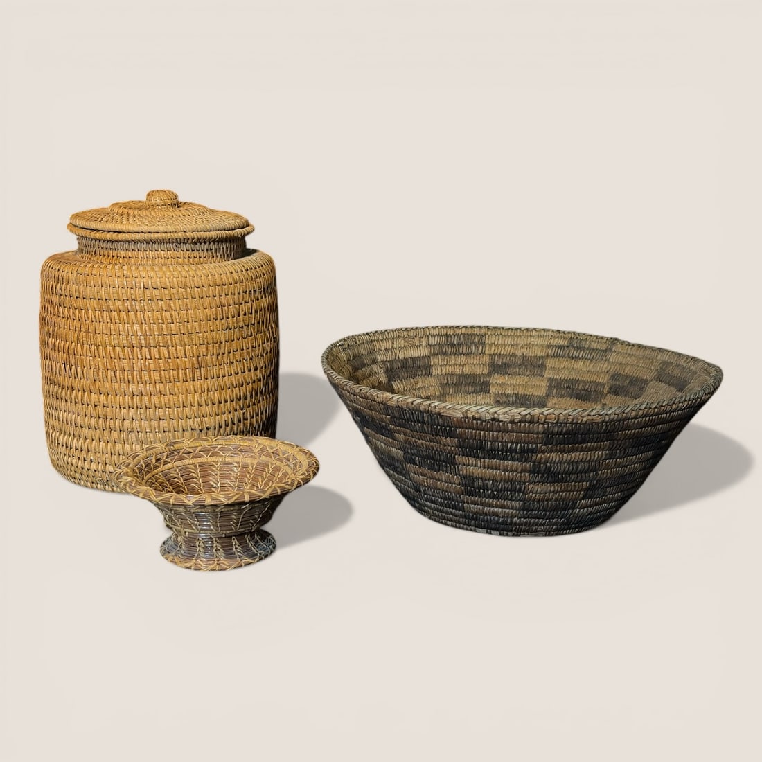 Group of 3 Vintage Native American Indian Baskets (1 of 1)