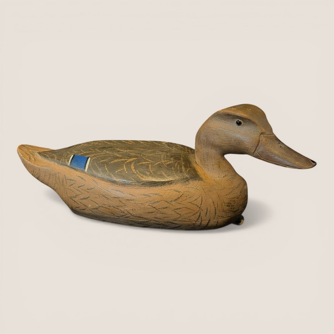 Very Good Glass Eyed Antique Duck Decoy (1 of 3)