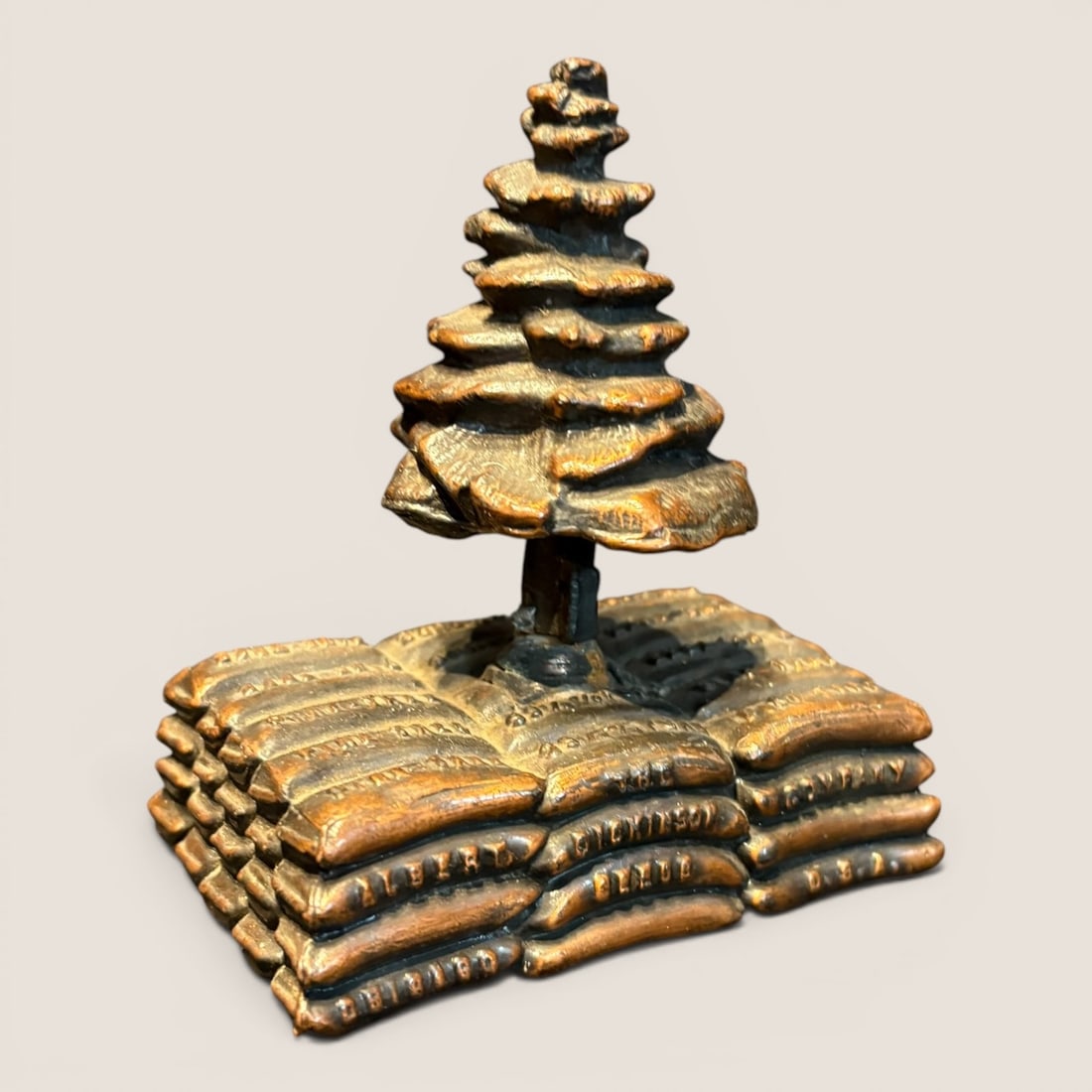Albert Dickinson Company Pine Tree Brand Seed Promotional Cast Metal Paperweight (1 of 2)