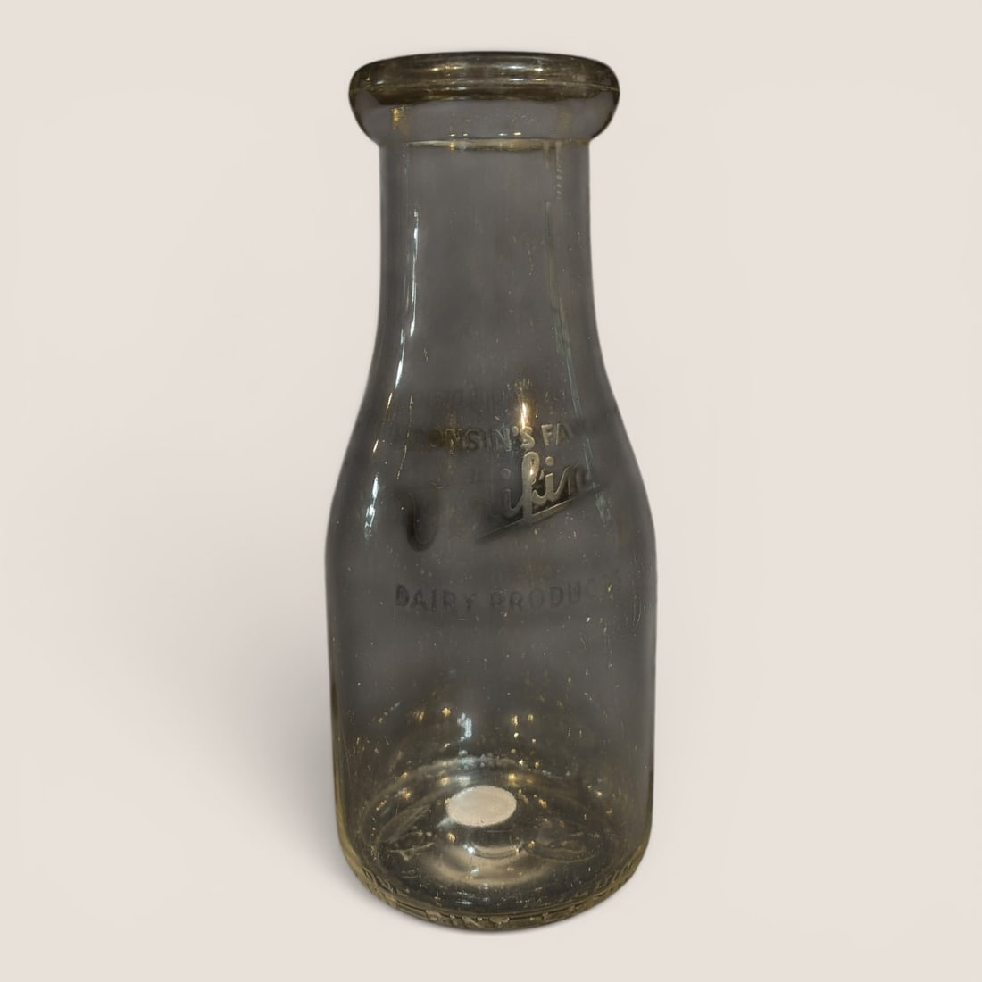 Vintage Viking Dairy Products One-Pint Glass Milk Bottle (1 of 1)