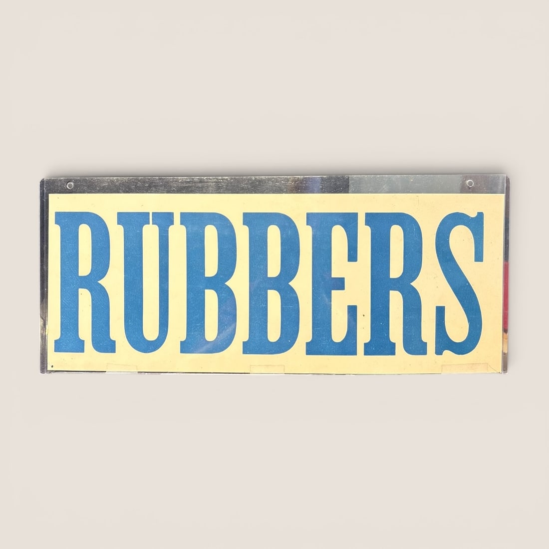 Rubbers Paper Sign: Description coming soon.