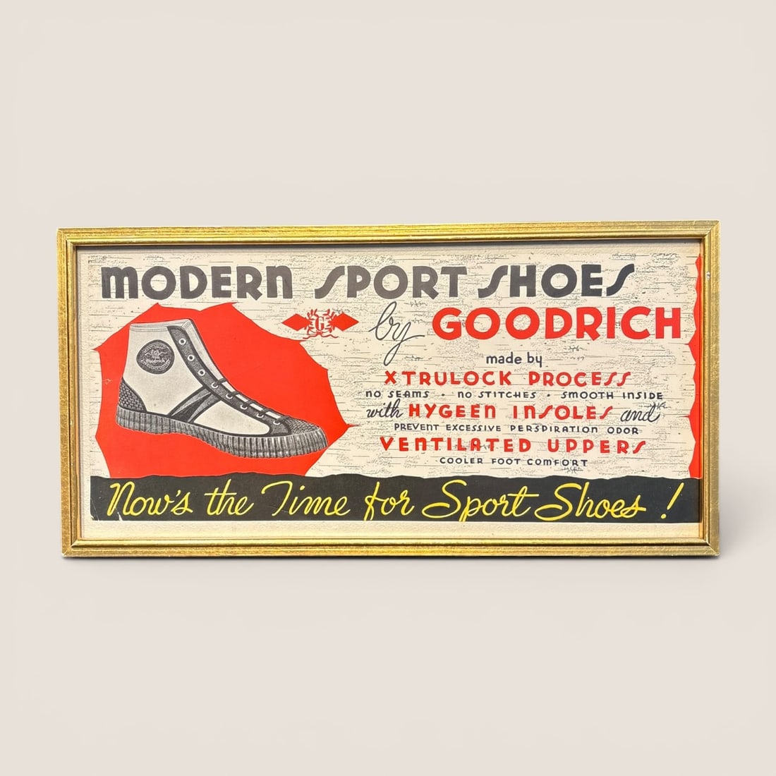 Modern Port Shoe Sign in Frame: Description coming soon.