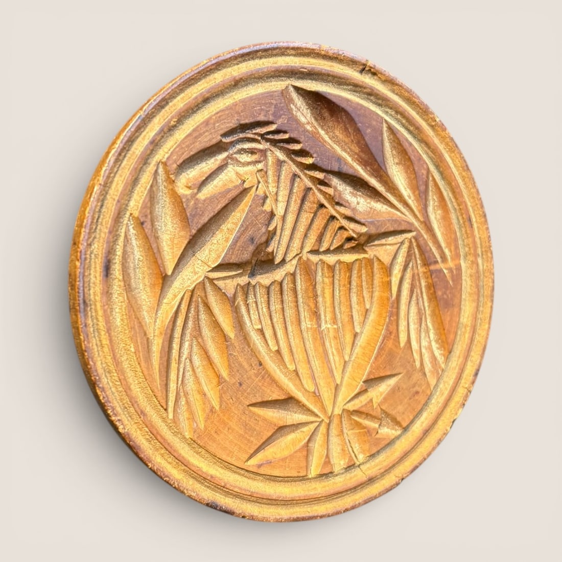 Carved American Eagle Butter Print: 19th century.