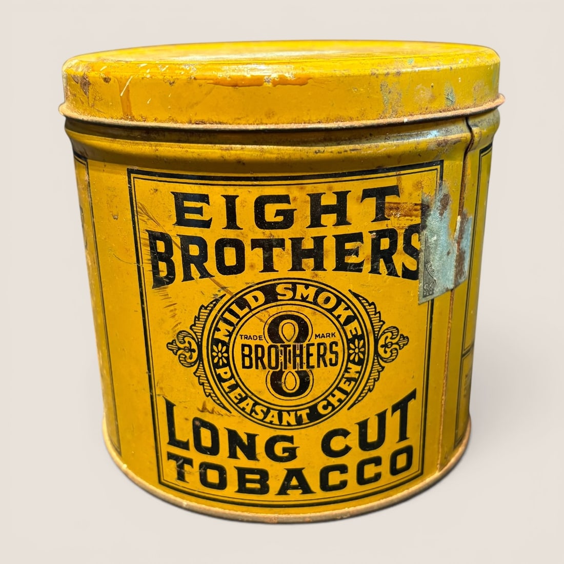 Vintage Eight Brothers Long Cut Tobacco Tin (1 of 2)