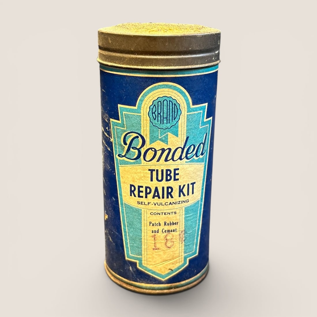 Vintage Bonded Brand Tube Repair Kit Lithographed Tin, H. B. Egan Mfg. Co. (1 of 2)