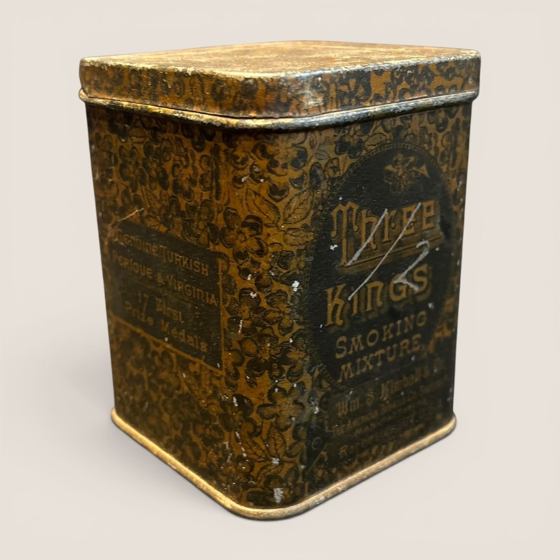 Antique Three Kings Smoking Mixture Tobacco Tin, Wm. S. Kimball and Co. (1 of 2)