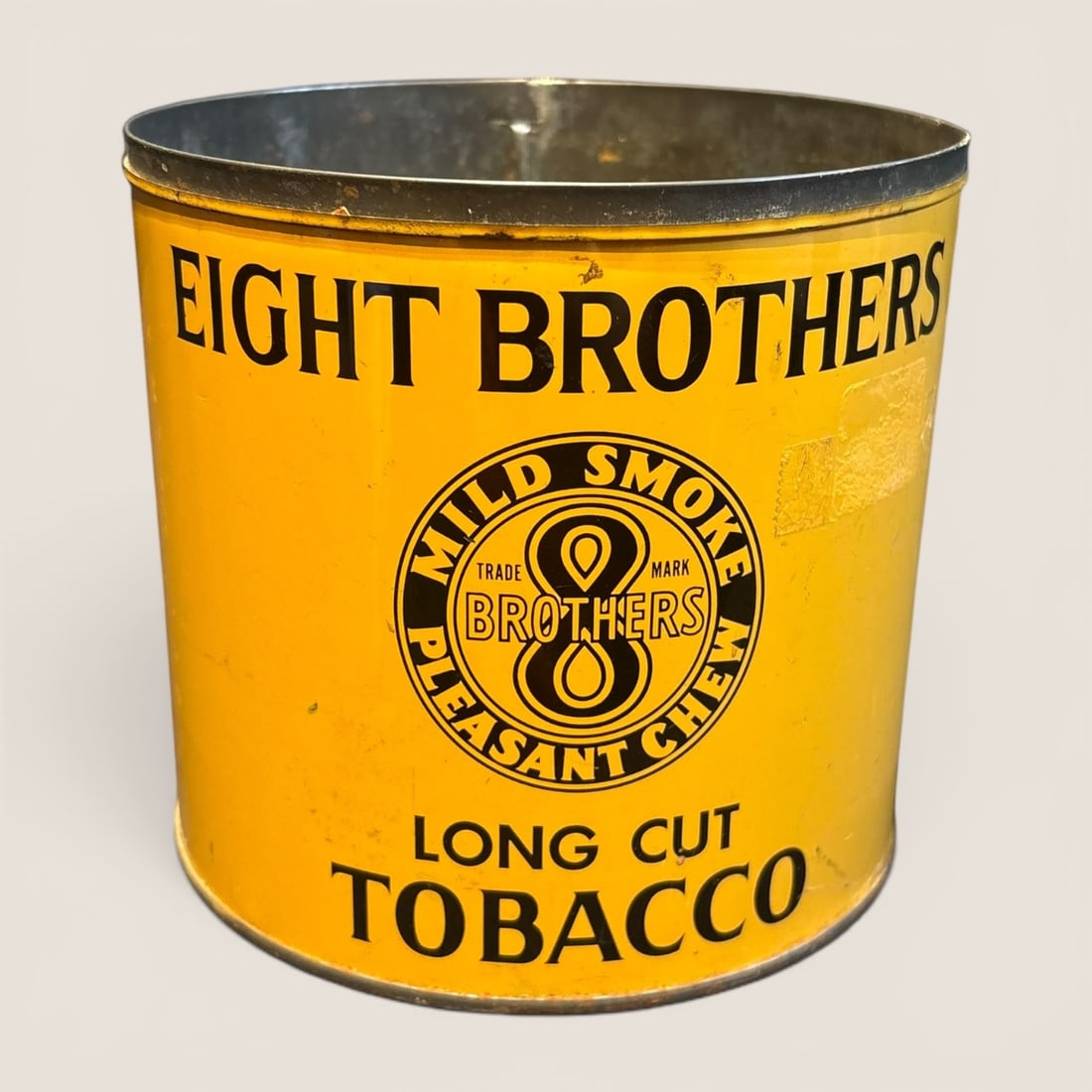 Vintage Eight Brothers Long Cut Tobacco Lithographed Tin (1 of 2)
