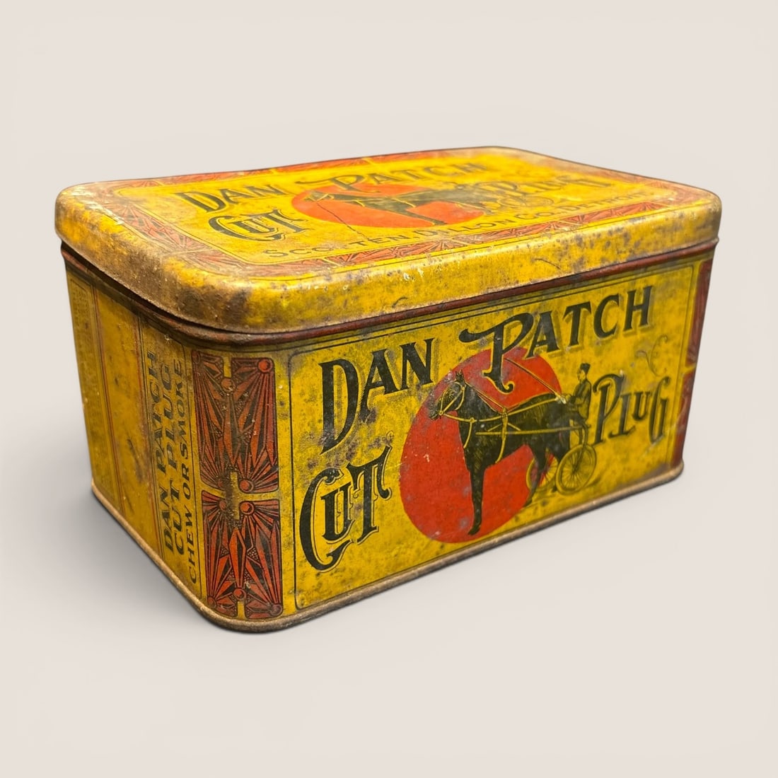 Antique Dan Patch Cut Plug Lithographed Tobacco Tin by Scotten Dillon Company (1 of 2)