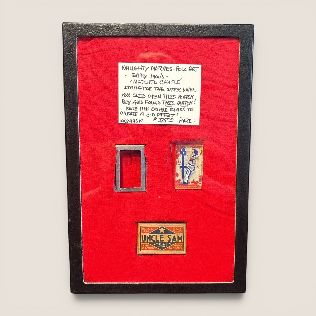 Early 20th Century Naughty Folk Art Matchbox Assemblage (1 of 2)
