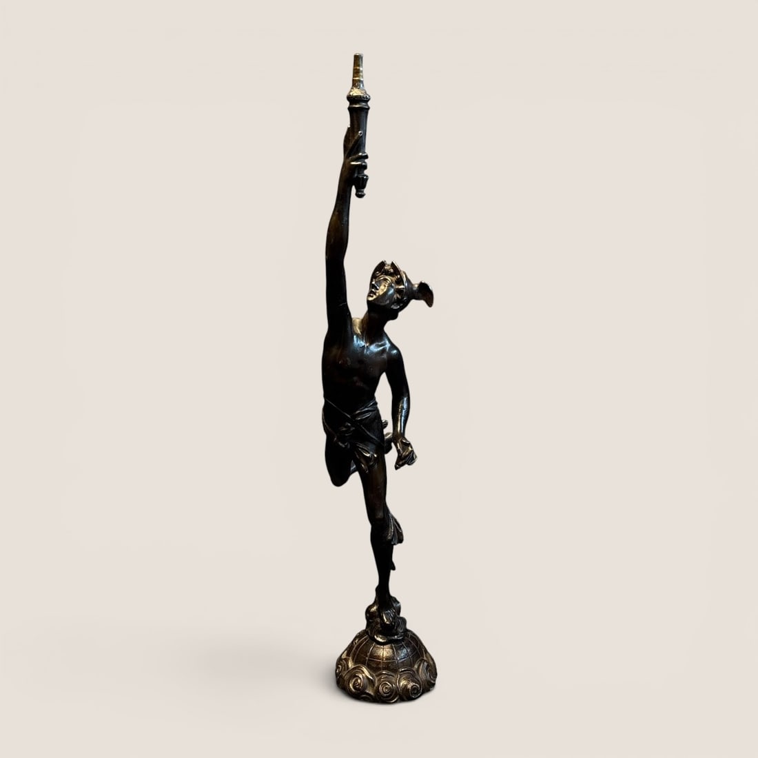 Cast Metal Figure of Flying Mercury After Giambologna (1 of 2)
