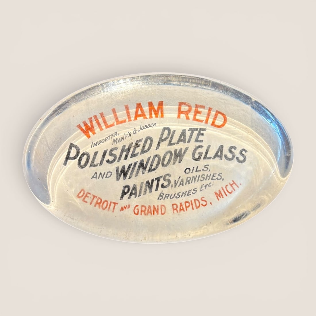 Antique Advertising Glass Paperweight (1 of 2)