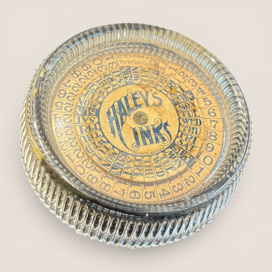 Antique Advertising Glass Paperweight (1 of 1)