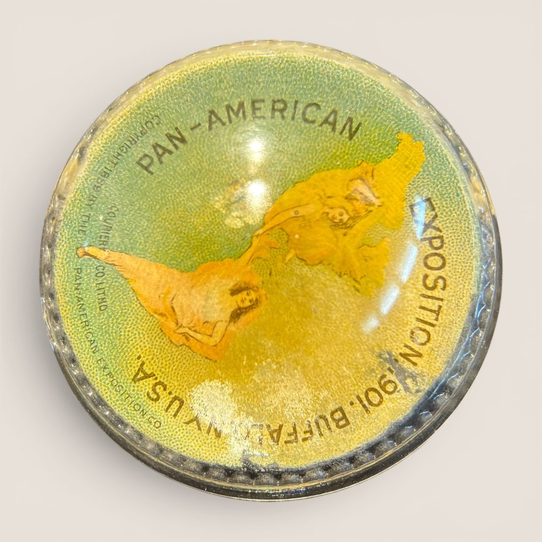 Antique Advertising Glass Paperweight (1 of 1)