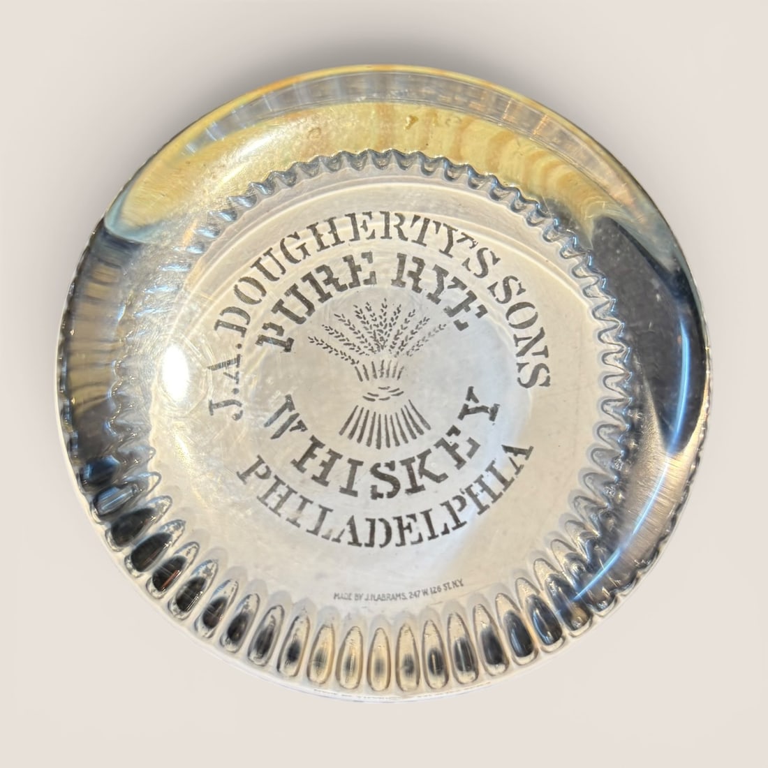 Antique Advertising Glass Paperweight (1 of 2)