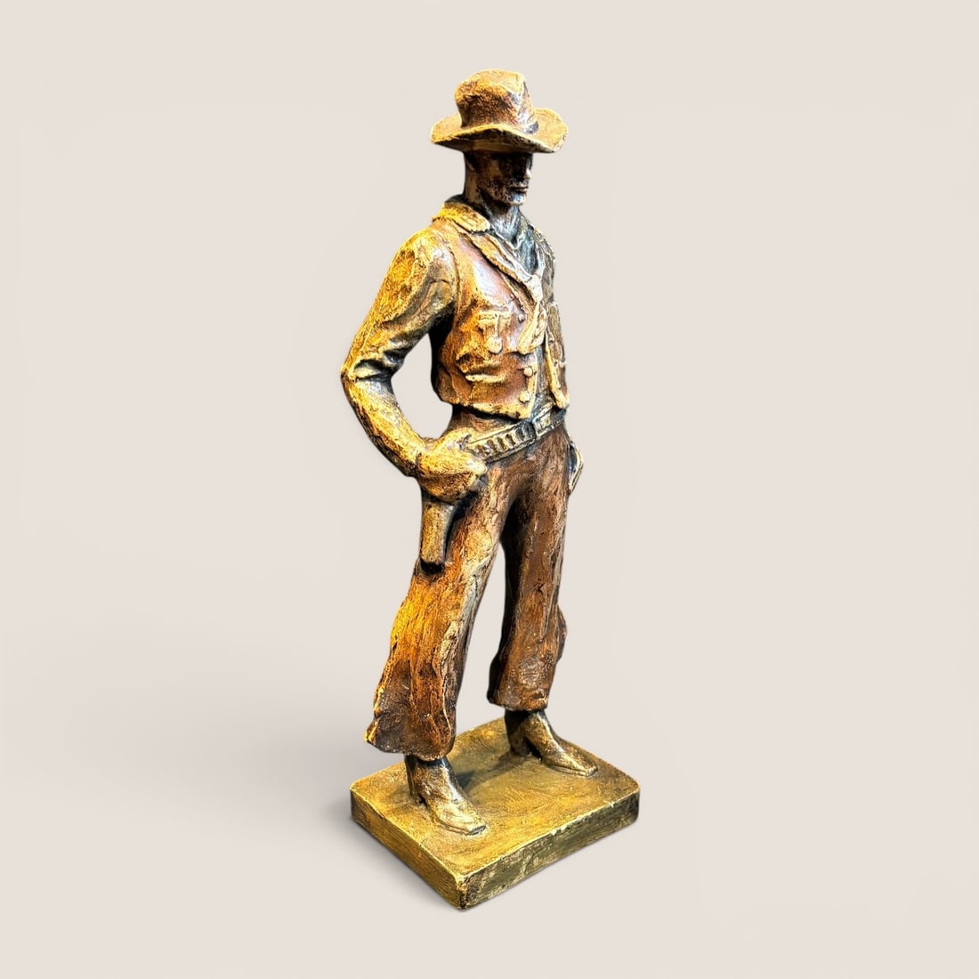 Vintage Cowboy Statue By " Chicago Statuary Co. " (1 of 2)