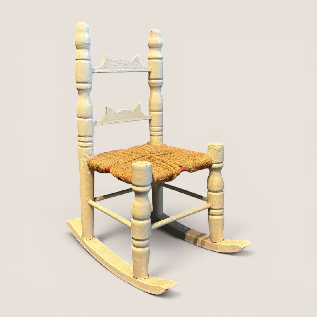 Vintage Doll Size Ladder Back Rocker (1 of 1)