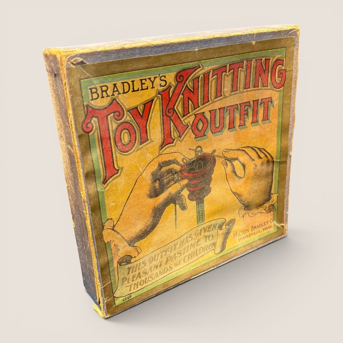 Antique Bradley's Toy Knitting Outfit Box (1 of 1)