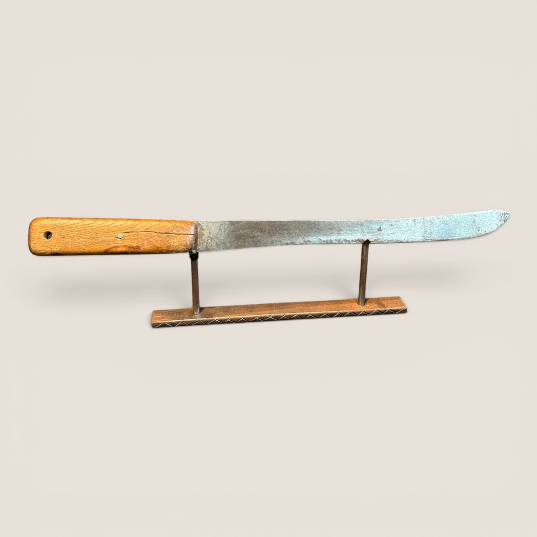 Dated 1866 Goodell Co Knife: Large dated 1866 knife, marked, measuring approx 16.5 inches in length.We provide in-house shipping on all items in the auction. Bid directly at Bid.Ziebarths.com for a lower buyers premium (18%).
