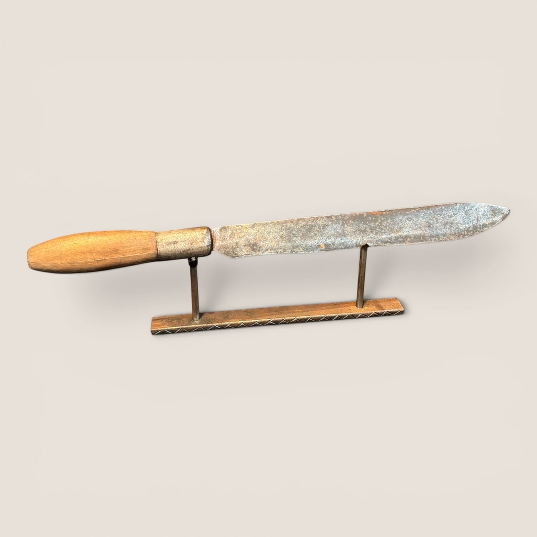 Excellent Fur Trade Era Knife: Measuring approx 16 3/4 inches in length.We provide in-house shipping on all items in the auction. Bid directly at Bid.Ziebarths.com for a lower buyers premium (18%).