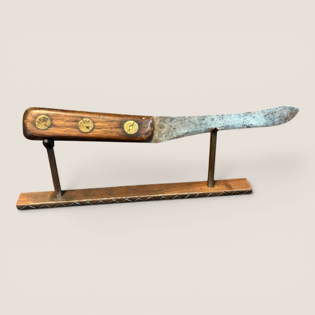 English Joseph Rodgers & Son Knife: Measuring approx 10 inches in length, stamped on blade.We provide in-house shipping on all items in the auction. Bid directly at Bid.Ziebarths.com for a lower buyers premium (18%).