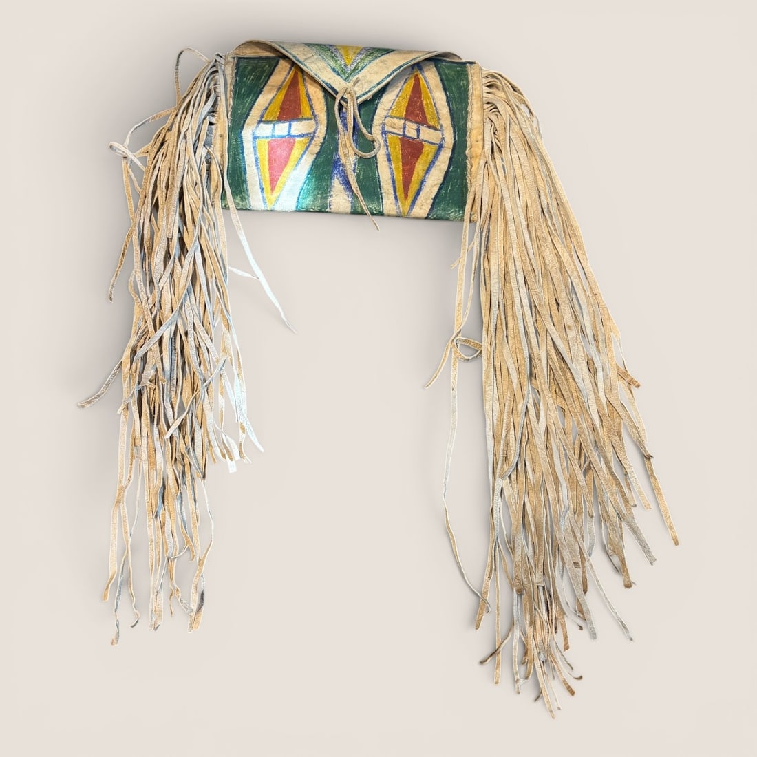 Rare Blackfoot (Niitsitapi) Painted Parfleche Medicine Case (1 of 3)