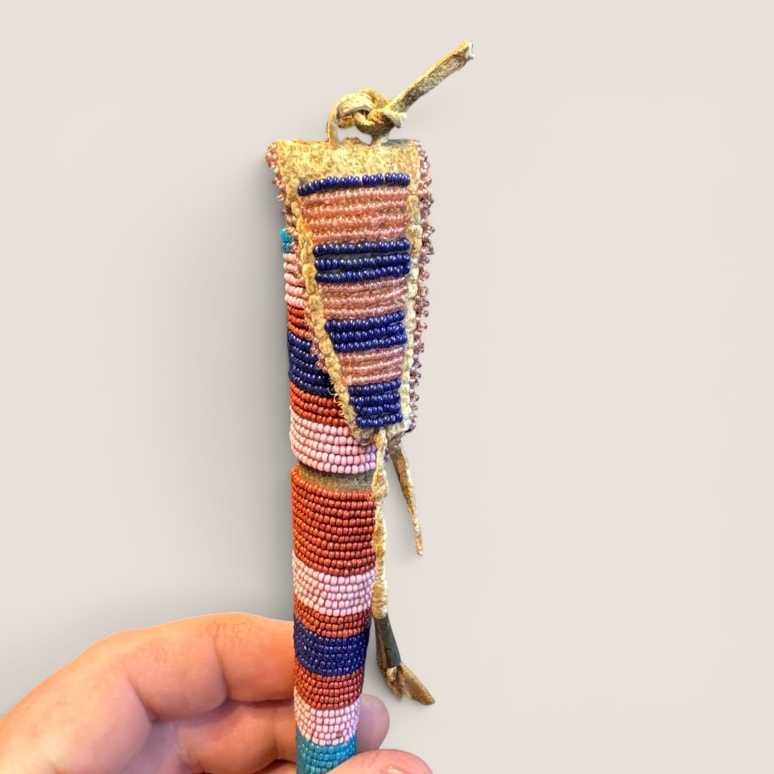 19th C Crow Beaded Awl Case - 2