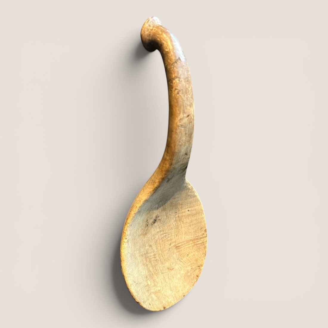 Interesting Native American Carved Ladle: Measures approx 13 inches in length, carved from a single piece.We provide in-house shipping on all items in the auction. Bid directly at Bid.Ziebarths.com for a lower buyers premium (18%).