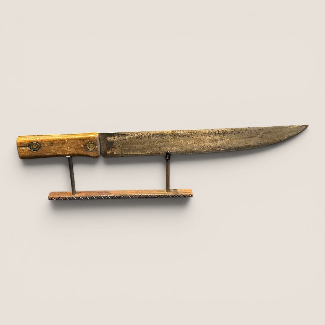 Vintage 17 Inch Butcher Knife & 15 1/.2 Inch Bread Knife (1 of 2)