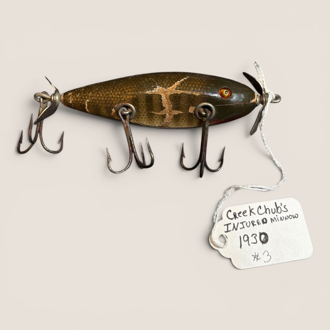 Vintage Creek Chub " Injured Minnow " Fishing Lure (1 of 1)