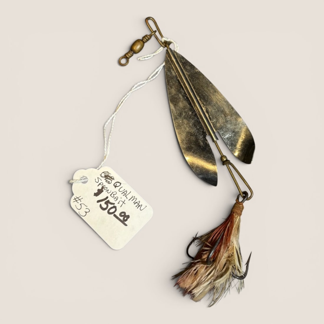 Vintage Qualman Spoon Bait Fishing Lure (1 of 1)