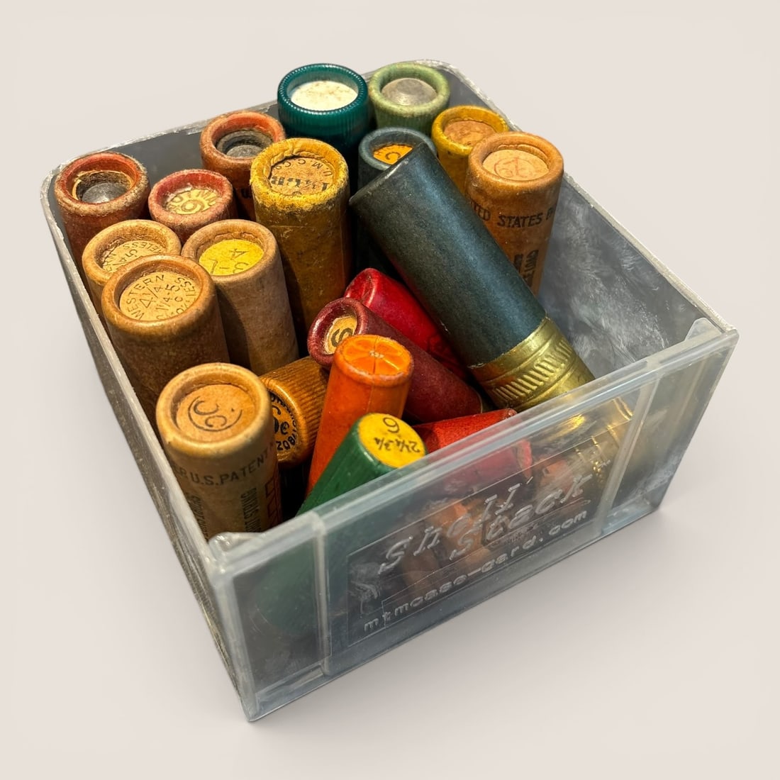 Lot of 21 Vintage Various gauge Shotgun Shells: Lot of 21 various gauge vintage shotgun shellsWe provide in-house shipping on all items in the auction. Bid directly at Bid.Ziebarths.com for a lower buyers premium (18%).