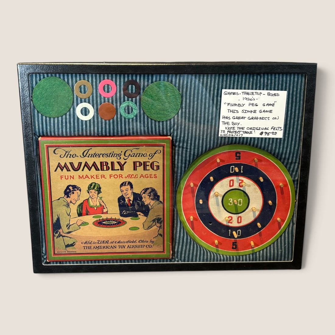 Super 1920s Mumbly Peg Game Great Graphics: Great graphics on this original 1920s Mumbly Peg Game complete and excellent Bid directly at Bid.Ziebarths.com for a lower buyers premium (18%). We offer in-house shipping on all items.