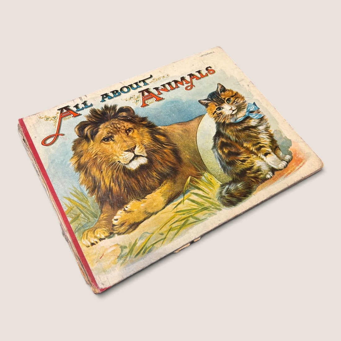 Late 1800s-Early 1900s All About Animals Children's Book: Colorful early All About Animals children's book 13 x 10 pictures good binding bad Bid directly at Bid.Ziebarths.com for a lower buyers premium (18%). We offer in-house shipping on all items.