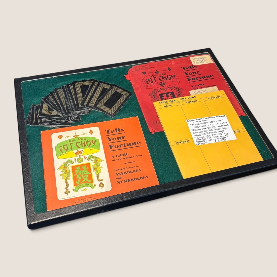 1936-1948 Fortune Telling Game With Cards: Complete vintage Fortune Telling With Cards game complete with the original shipping envelope nice Bid directly at Bid.Ziebarths.com for a lower buyers premium (18%). We offer in-house shipping on all