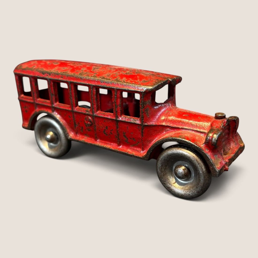 Antique Cast Iron Arcade Bus: Antique 5 inch Arcade cast iron bus original complete and good Bid directly at Bid.Ziebarths.com for a lower buyers premium (18%). We offer in-house shipping on all items.