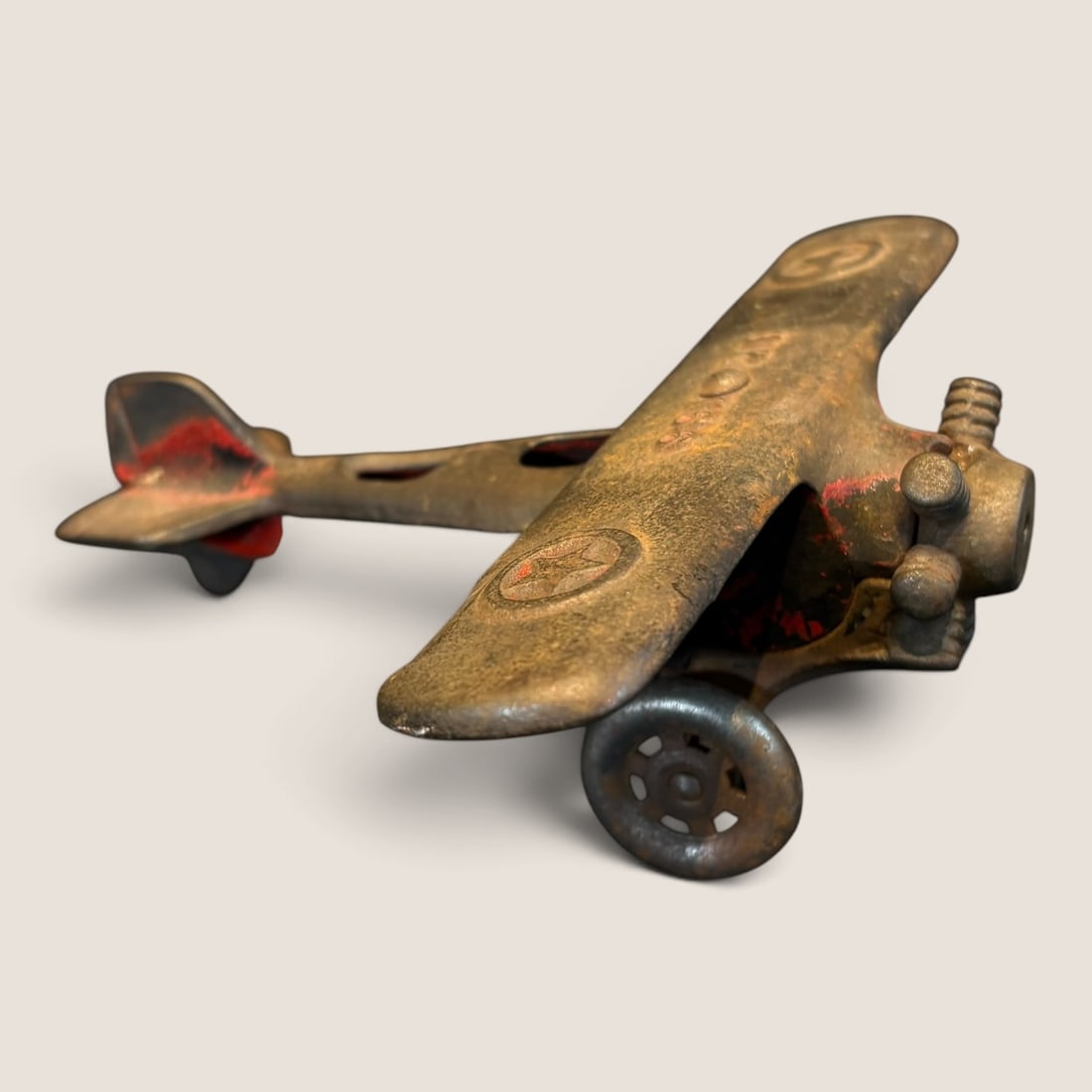 Antique A.C. Williams Cast Iron Airplane (1 of 2)